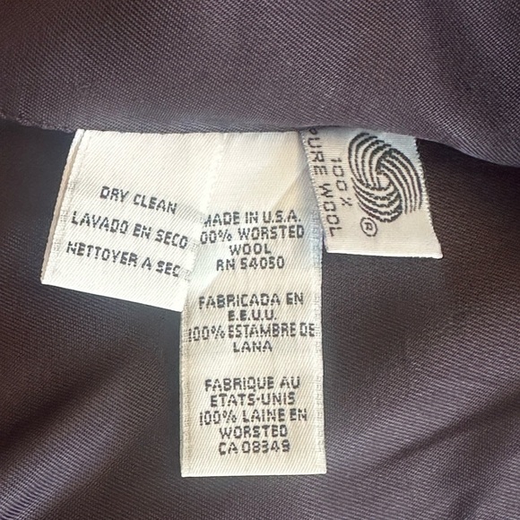 Jones New York | Vintage Gray Blue Plaid 100% Worsted Wool Skirt Suit Set - Picture 7 of 12